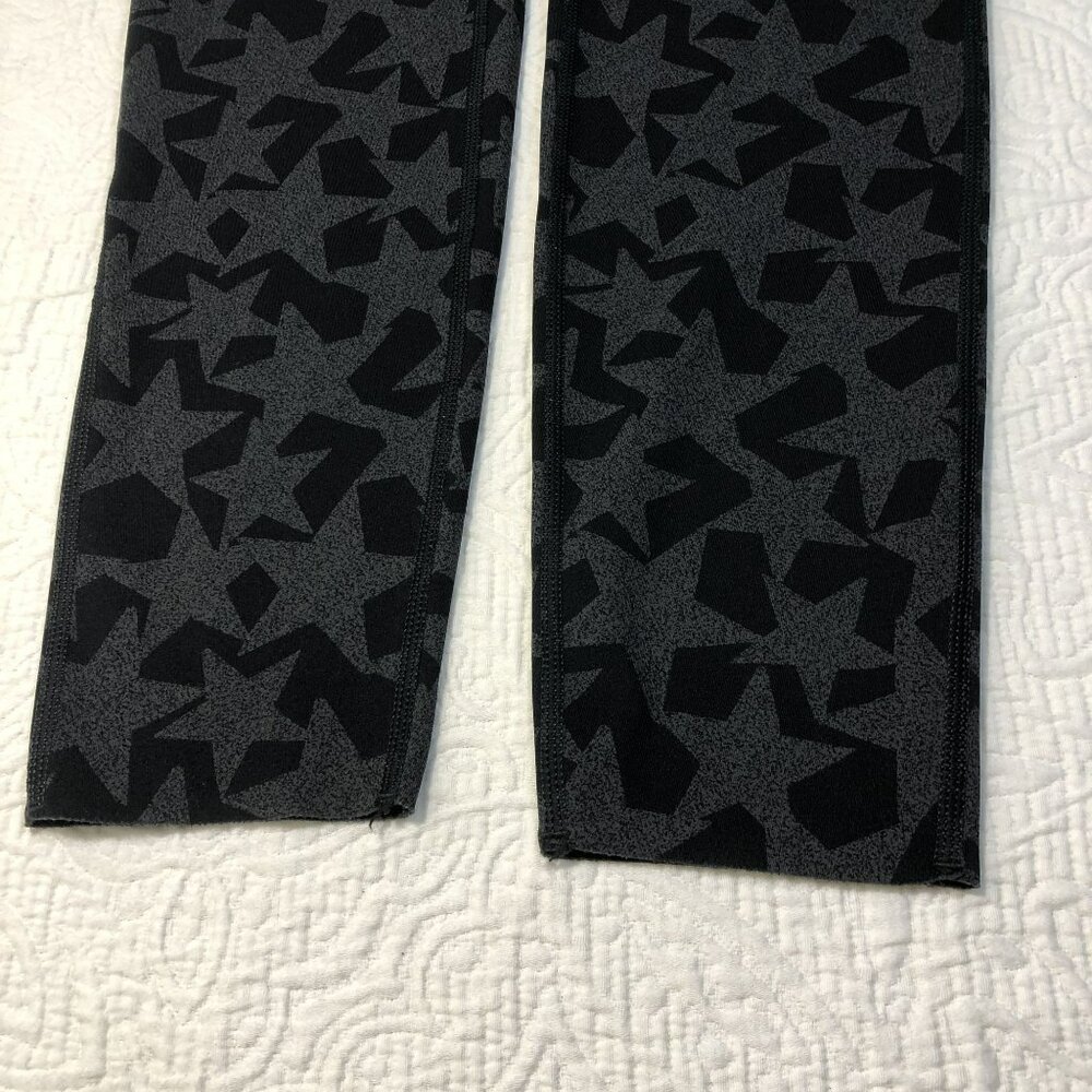 Aerie Leggings High-Waisted Black Printed Star Pattern Chill Play Move S - Picture 5 of 11